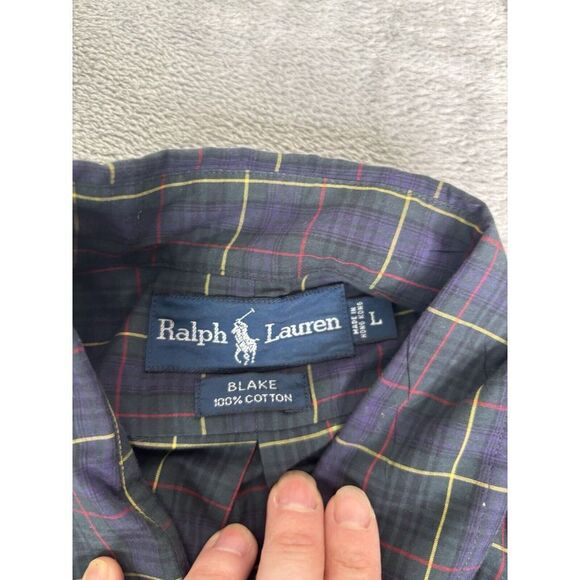 Ralph Lauren Blake Long Sleeve Button Down Shirt Men's Size Medium Blue - Picture 4 of 8